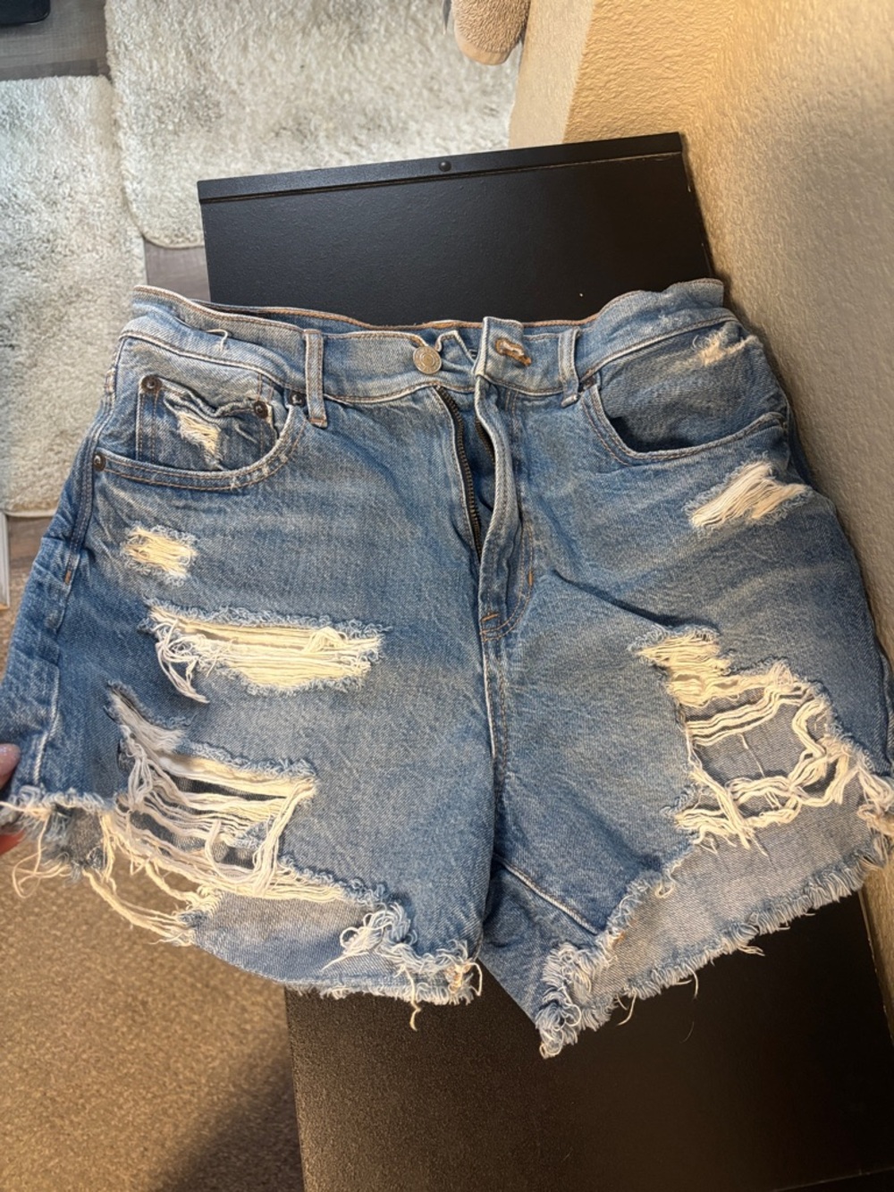 American Eagle High-Waist Denim Shorts -